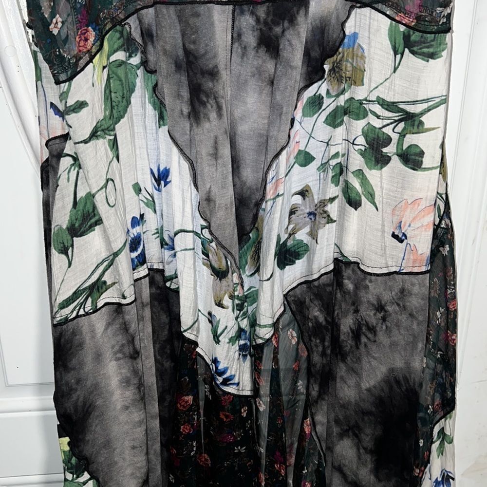 Fleur De Lis Boho Patchwork Vest Flowy Lagenlook.… - image 6